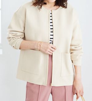 BELLUNA（ベルーナ）の「ジップ使いニットブルゾン（ブルゾン）」｜詳細画像