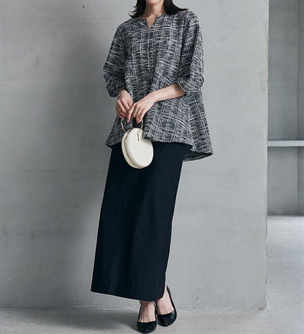 RANAN（ラナン）の「カットツイードペプラムブラウス（カットソー）」｜詳細画像