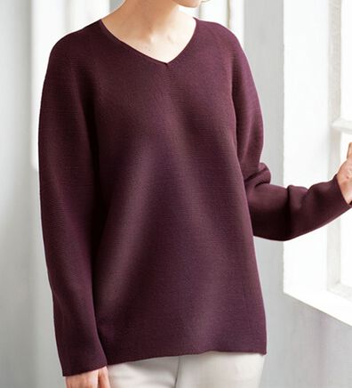 BELLUNA（ベルーナ）の「＜日本製＞ホールガーメントＶネックプルオーバー（ニット・セーター）」