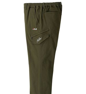 「＜フィラ＞素材で選べる！コットンストレッチカーゴ（メンズフルレングスパンツ）」｜カーキチノ