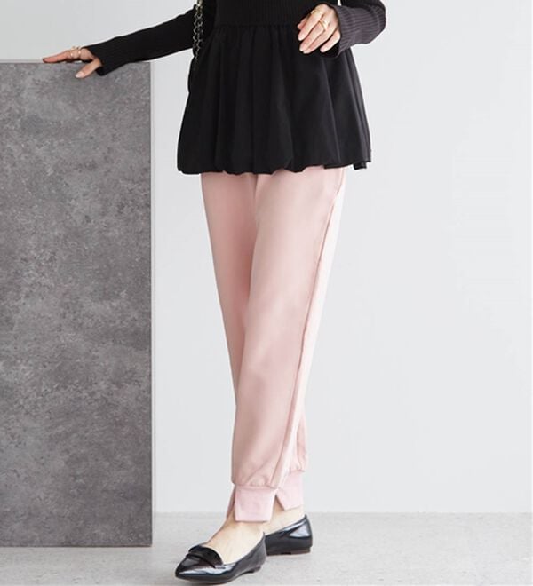 RANAN（ラナン）の「＜裏起毛＞裾スリットジョガーパンツ（フルレングスパンツ）」｜詳細画像