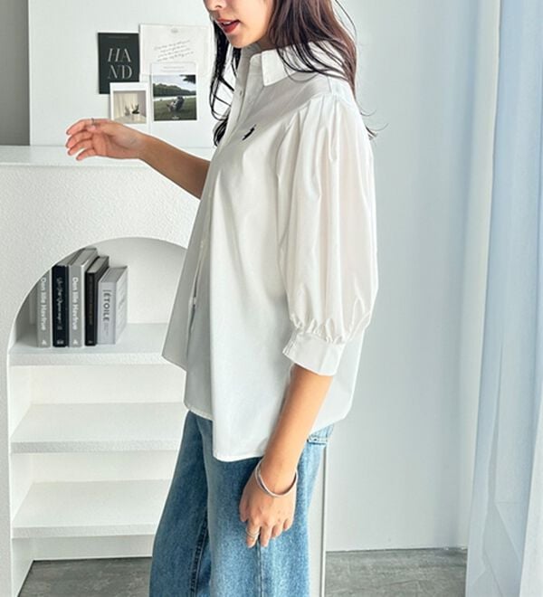 GeeRA（ジーラ）の「【Ｕ．Ｓ．　ＰＯＬＯ　ＡＳＳＮ．】ボリューム袖シャツブラウス（ブラウス）」｜詳細画像