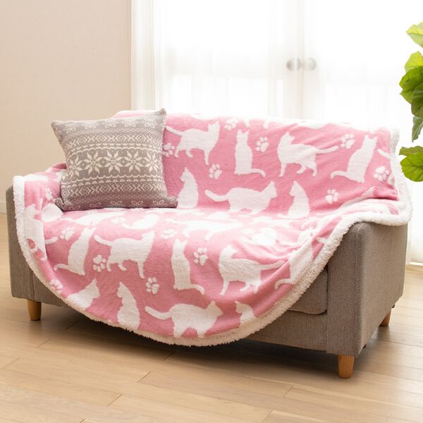 可愛い猫柄のラウンドブランケット - ベルーナ【公式】