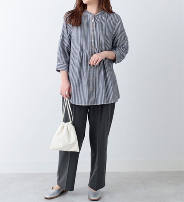 BELLUNA（ベルーナ）の「ダブルガーゼ素材オーバーブラウス（ブラウス）」｜詳細画像