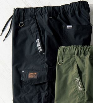 「＜アウトドアプロダクツ＞年間定番らくらくカーゴパンツ（メンズフルレングスパンツ）」｜ブラック