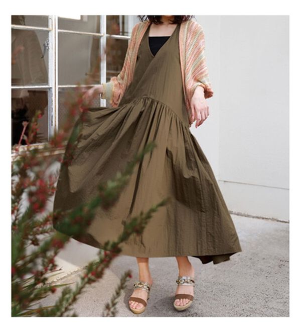 RANAN（ラナン）の「深Ｖネックティアードジャンスカ（ジャンパースカート）」｜詳細画像