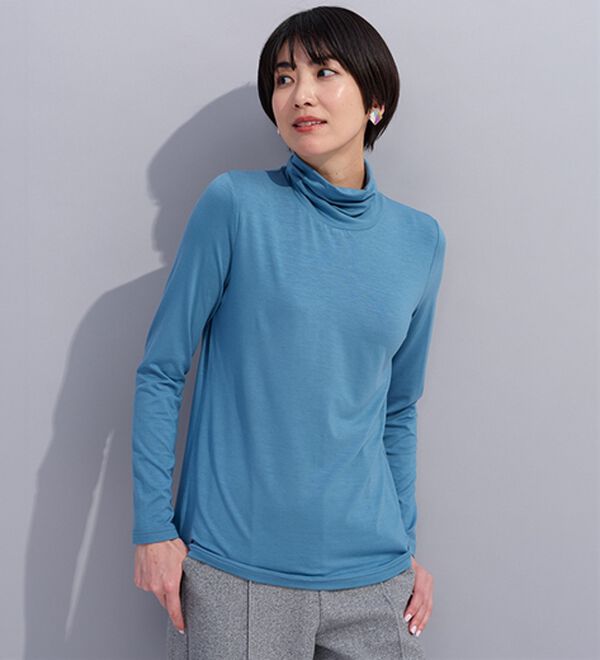 BELLUNA（ベルーナ）の「なめらかテンセル（ＴＭ）繊維ストレッチプルオーバー（カットソー）」｜詳細画像