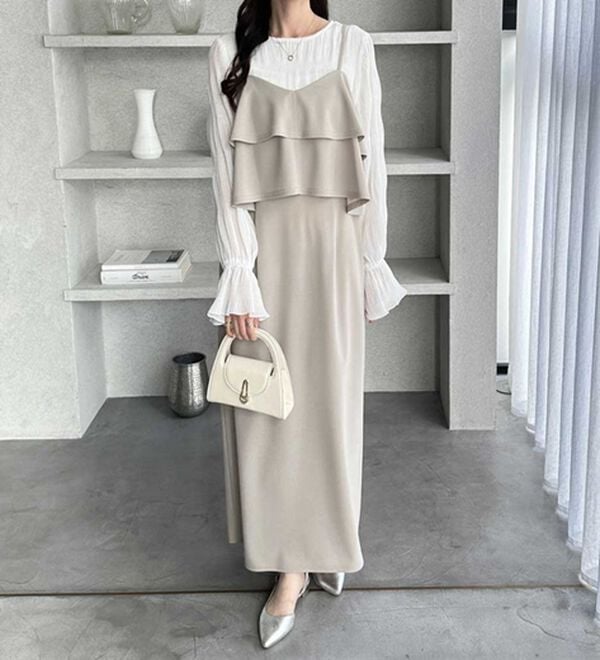 GeeRA（ジーラ）の「フリルキャミワンピース（カットソーワンピース）」｜詳細画像