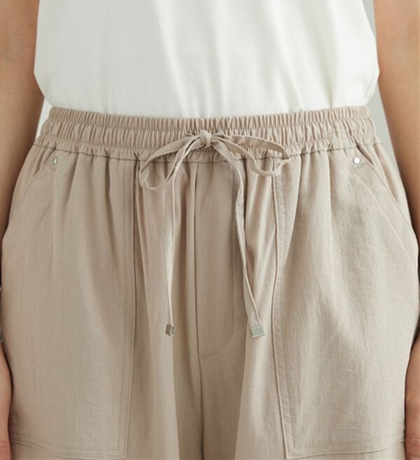 BELLUNA（ベルーナ）の「サラリ快適！ビンテージ調ベイカーワイドパンツ（ワイドパンツ・ガウチョ）」｜詳細画像