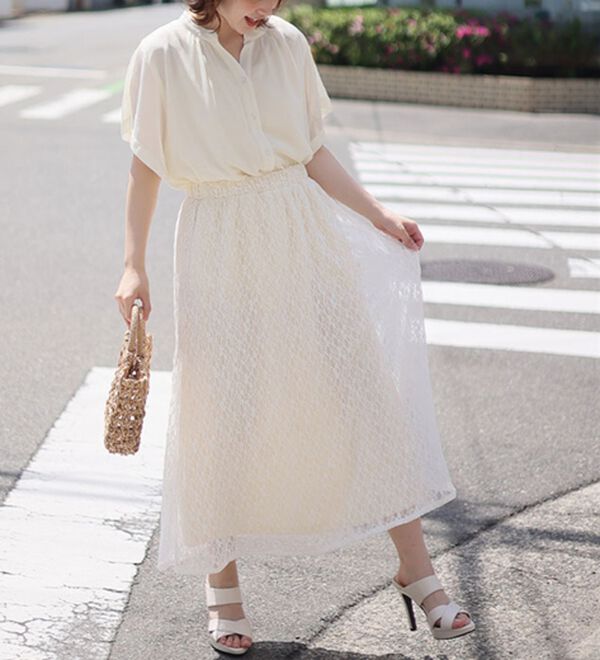 ストレッチレースで楽ちん綺麗シリーズ マーメイドスカート - ベルーナ