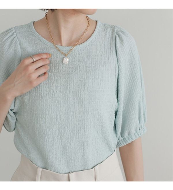 GeeRA（ジーラ）の「バルーンスリーブジャカードカットソー（カットソー）」｜詳細画像