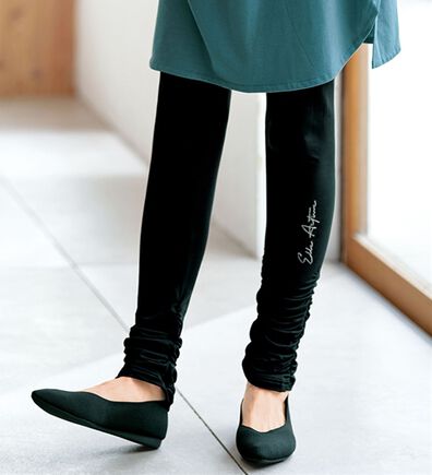 BELLUNA（ベルーナ）の「＜ＥＬＬＥ　Ａｃｔｉｖｅ＞なめらか起毛裾くしゅレギンスパンツ（スパッツ・レギンス）」