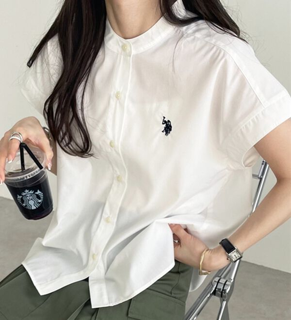 GeeRA（ジーラ）の「【ＵＳ．ＰＯＬＯ．ＡＳＳＮ】フレンチスリーブシャツ（シャツ）」｜詳細画像