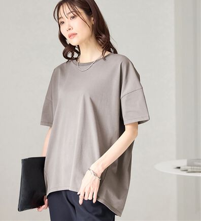 BELLUNA（ベルーナ）の「シュッと体型カバー！コクーンTシャツ（カットソー）」