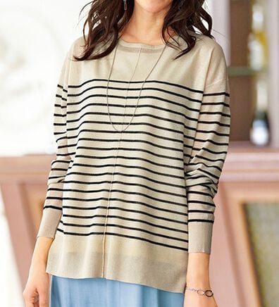 BELLUNA（ベルーナ）の「サラッと爽快！シアー素材ゆったりアンサンブル（アンサンブル）」