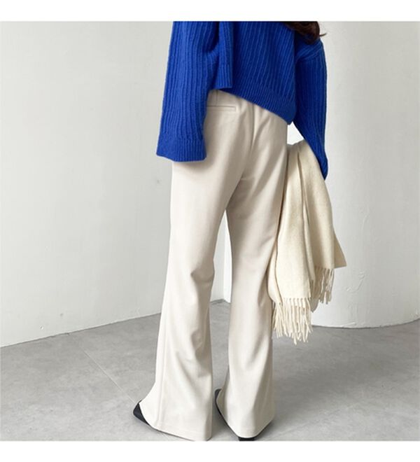 GeeRA（ジーラ）の「楽ちん！ストレッチスリットスラックスパンツ（フルレングスパンツ）」｜詳細画像