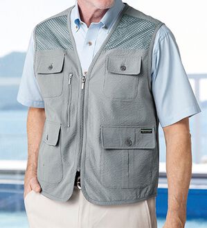 「涼感サッカー多機能ポケットベスト（メンズジャケット）」｜詳細画像