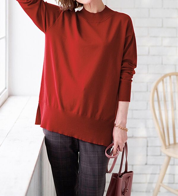 BELLUNA（ベルーナ）の「もちもち素材ハイネックニットプルオーバー（ニット・セーター）」｜詳細画像