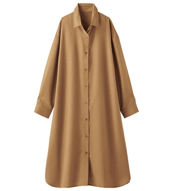 麻調シャツワンピース＆レギンスセット - ベルーナ【公式】