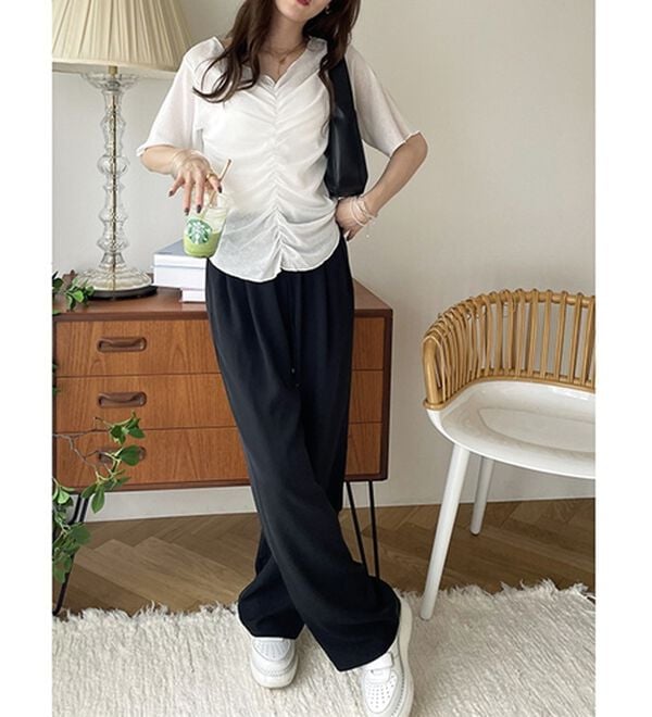 GeeRA（ジーラ）の「Ｖネックシャーリングカットソー（カットソー）」｜詳細画像