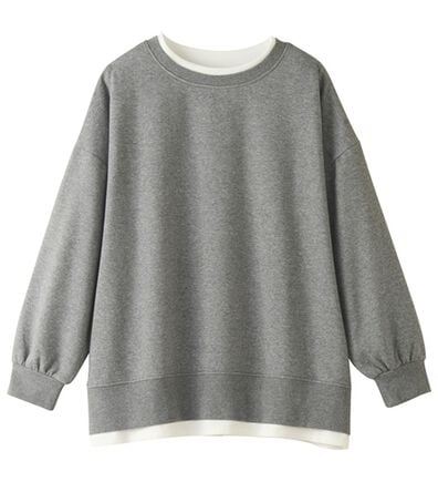 Viola e Viola（ヴィオラ エ ヴィオラ）の「あったか裏起毛レイヤード風デザインゆるトップス（カットソー）」