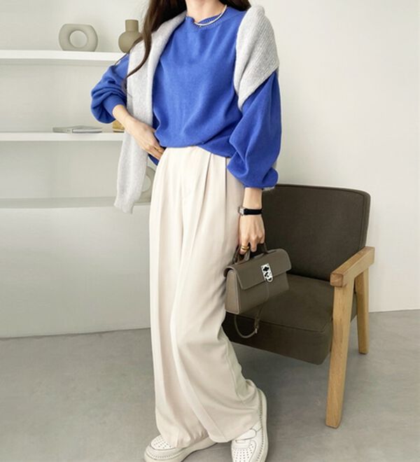 GeeRA（ジーラ）の「ボタン付モチモチニットトップス（ニット・セーター）」｜詳細画像