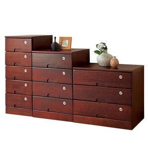 「全段鍵付！天然木リビングチェスト（チェスト・タンス）」｜詳細画像