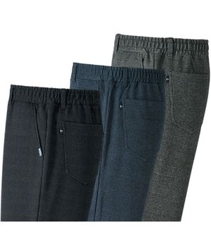 「【３本組】そのままお出かけジャージパンツ（メンズフルレングスパンツ）」｜チェック柄