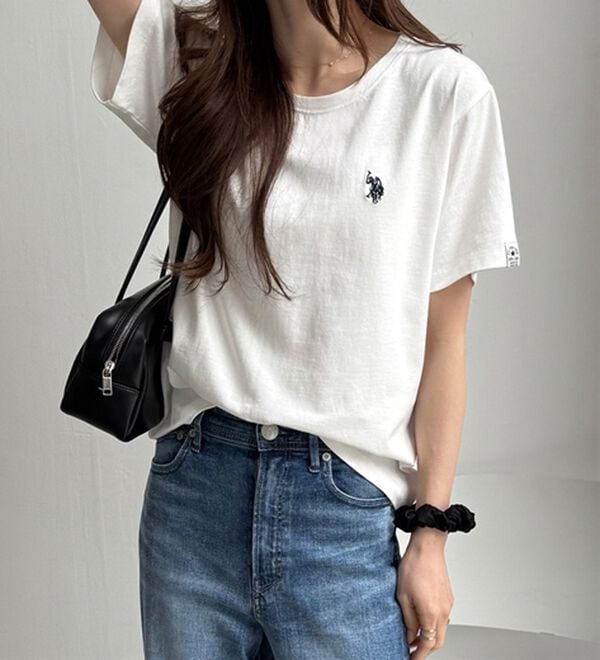 GeeRA（ジーラ）の「【ＵＳ．ＰＯＬＯ．ＡＳＳＮ】接触冷感ワンポイント刺繍Ｔシャツ（Tシャツ）」｜詳細画像