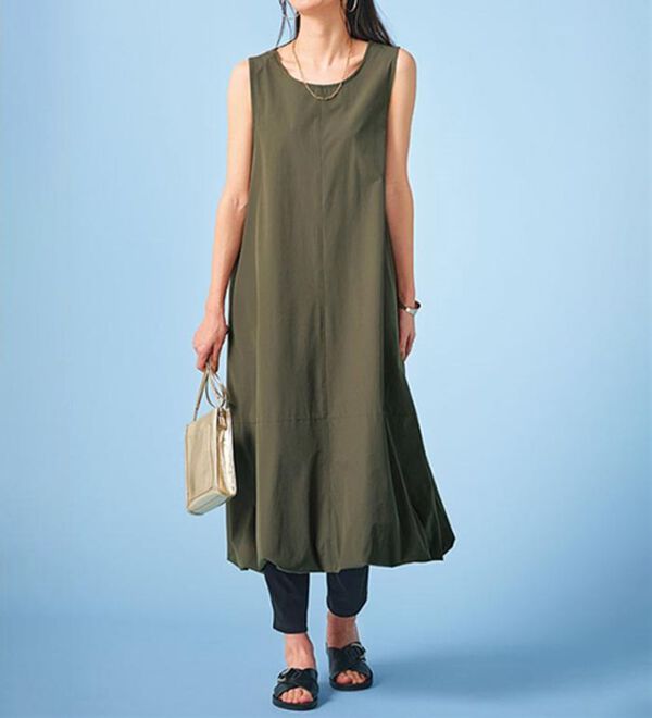 BELLUNA（ベルーナ）の「シャカシャカしづらいはっ水素材！バルーンワンピース（その他ワンピース）」｜詳細画像