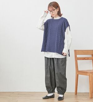 Viola e Viola（ヴィオラ エ ヴィオラ）の「ふんわり柔らかバルーンパンツ（フルレングスパンツ）」｜ブラック