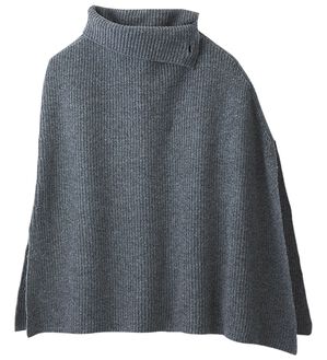 BELLUNA（ベルーナ）の「オンワード樫山＜ＭＡＩＳＯＮ　Ｄ&rsquo;ＡＺＵＲ＞ウール混２ＷＡＹポンチョ（ハーフコート）」｜グレー