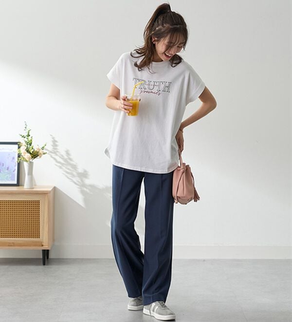 BELLUNA（ベルーナ）の「ひんやリッチコットン大人のゆったりドルマンＴシャツ（カットソー）」｜詳細画像