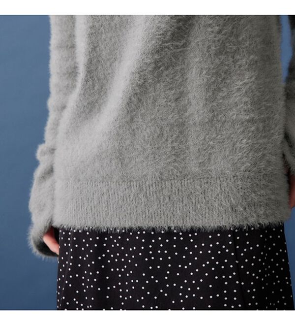 alotta（アロッタ）の「レースアップフレアー袖シャギーニット（ニット・セーター）」｜詳細画像