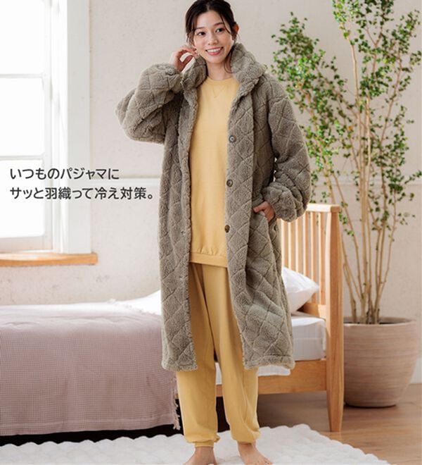 LAVIENNE（ラヴィエンヌ）の「もこもこダイヤフリースガウン（パジャマ・ルームウェア）」｜詳細画像