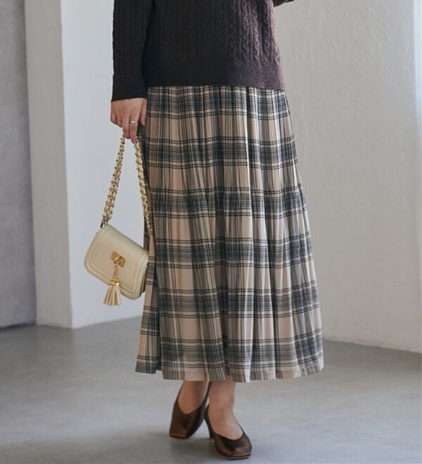 シフォンプリーツマキシスカート - ベルーナ【公式】