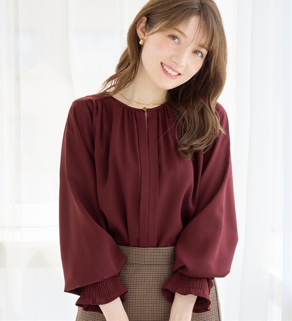 前後2WAYギャザーブラウス - ベルーナ【公式】