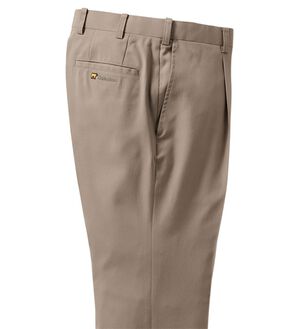 「＜ゴールデンベア＞しなやかミックス調カルゼスラックス（メンズスラックス）」｜グレージュ