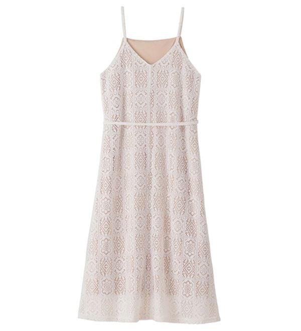 GeeRA（ジーラ）の「前後２ＷＡＹパネルレースキャミワンピース（その他ワンピース）」｜詳細画像