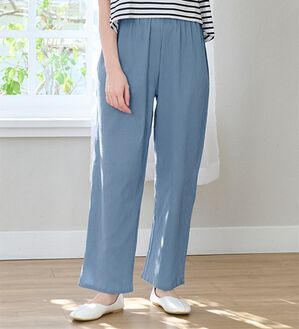 「ベタつきをサラッ！綿１００％楊柳ラクばきパンツ（パジャマ・ルームウェア）」｜ブルーグレー