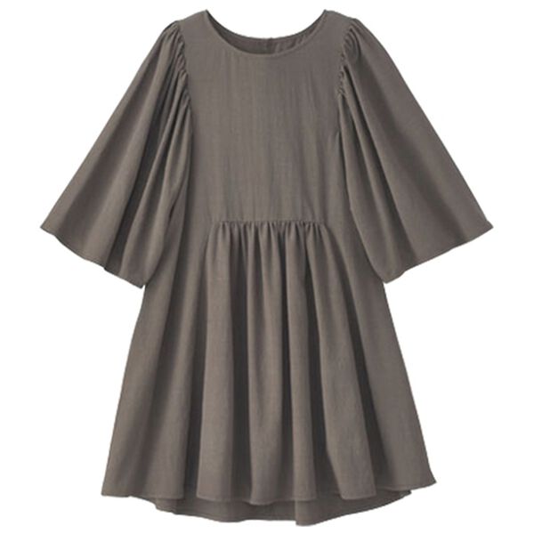 BELLUNA（ベルーナ）の「着痩せ！ワッシャー素材フレアーチュニック（チュニック）」｜詳細画像