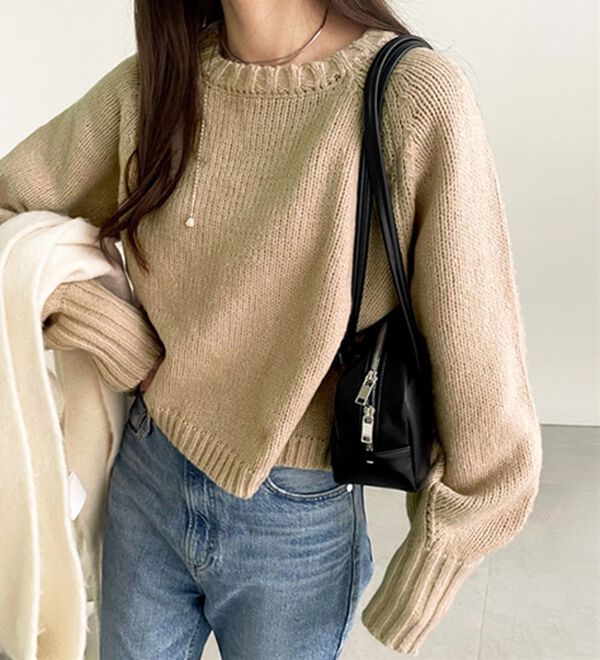 GeeRA（ジーラ）の「ボリュームスリーブショートニット（ニット・セーター）」｜詳細画像