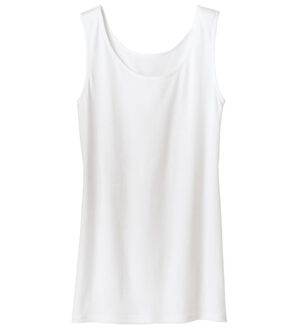 LAVIENNE（ラヴィエンヌ）の「さらりラボ！綿１００％涼しいタンクトップインナー（肌着・インナーウェア）」｜オフホワイト