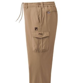 「＜フィラ＞裏起毛ウエストイージーカーゴパンツ（メンズフルレングスパンツ）」｜ベージュ