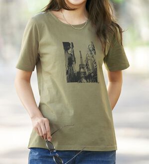 BELLUNA（ベルーナ）の「ひんやリッチコットン大人のプリントＴシャツ（Tシャツ）」｜詳細画像