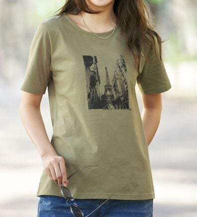 BELLUNA（ベルーナ）の「ひんやリッチコットン大人のプリントＴシャツ（Tシャツ）」