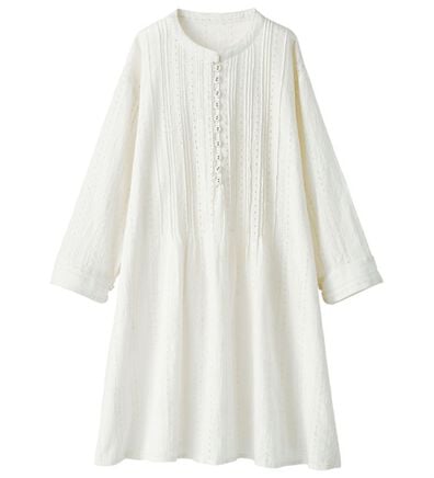BELLUNA（ベルーナ）の「綿１００％スラブピンタック刺しゅうチュニック（チュニック）」