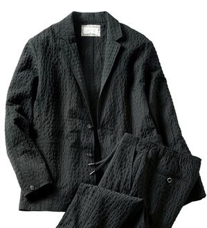 「【おじフェス着用】ランダムサッカーサマーセットアップ　ジャケット（メンズジャケット）」｜ブラック