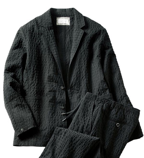 「【おじフェス着用】ランダムサッカーサマーセットアップ　ジャケット（メンズジャケット）」｜ブラック