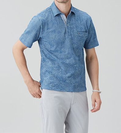 「＜Ｓ　ｂｙ　インターメッツォ＞華やぎアーティストポロシャツ（メンズポロシャツ）」